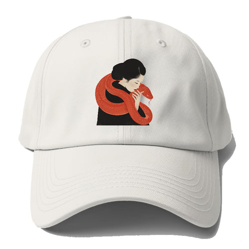 Serpent Embrace The Graceful Connection Baseball Cap For Big Heads