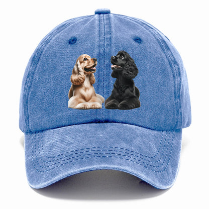 golden and black cocker spaniels Hat