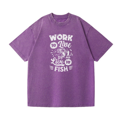 work to live Live to fish Hat