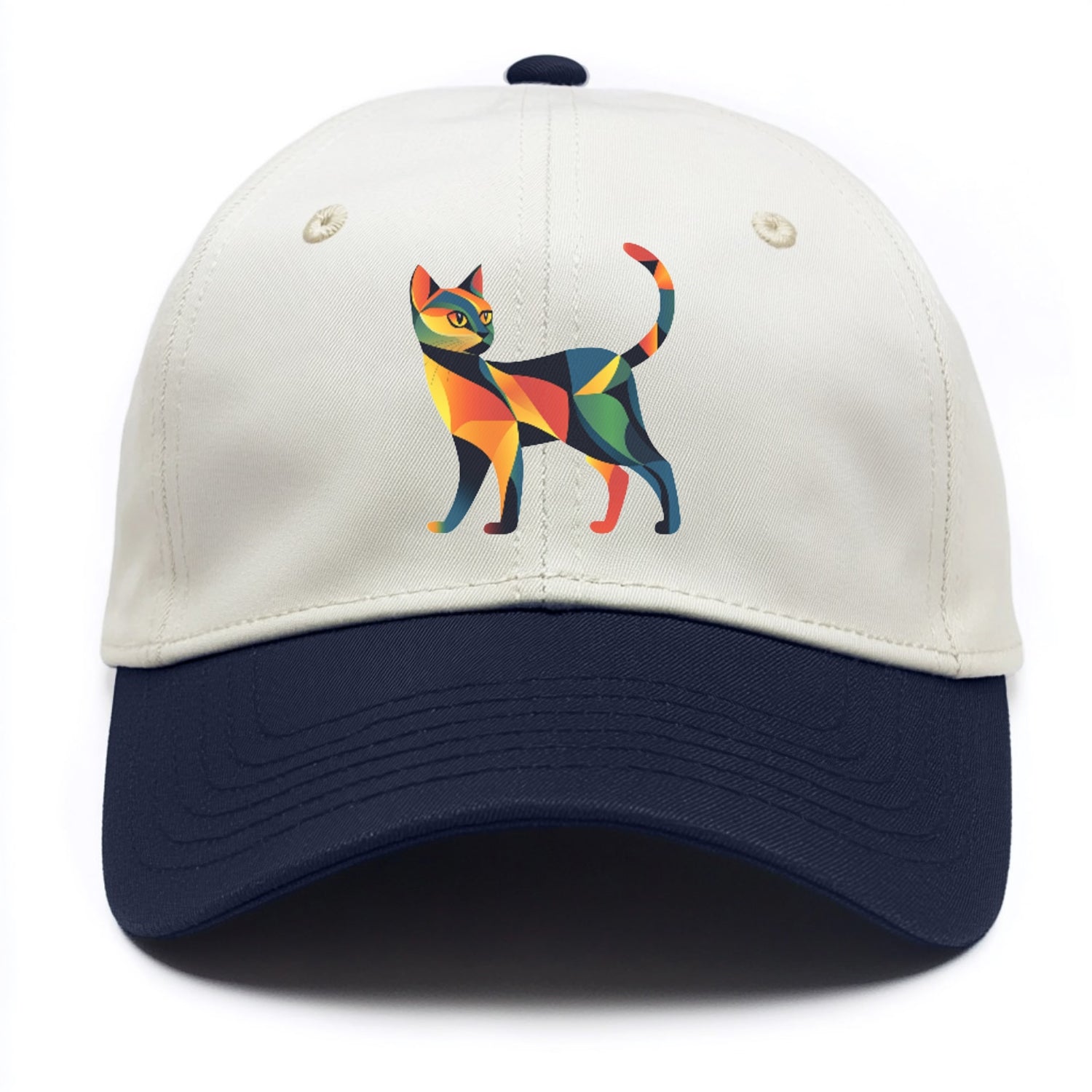 Vibrant Geometric Cat Hat