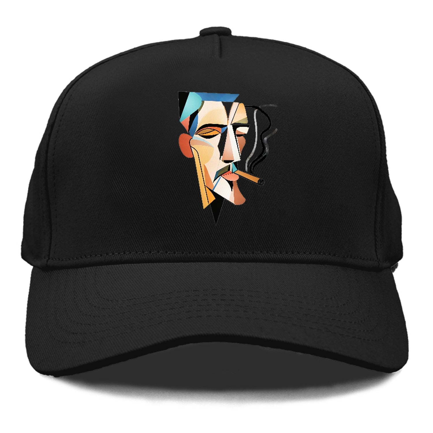 Abstract Smoking Man Hat