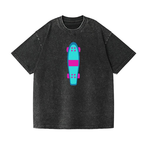 Retro 80s Long Board Blue Vintage T-shirt