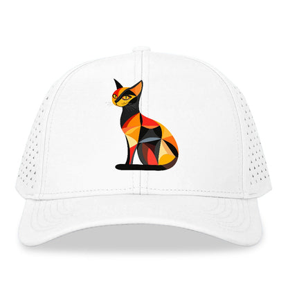 Geometric Cat in Thought Hat