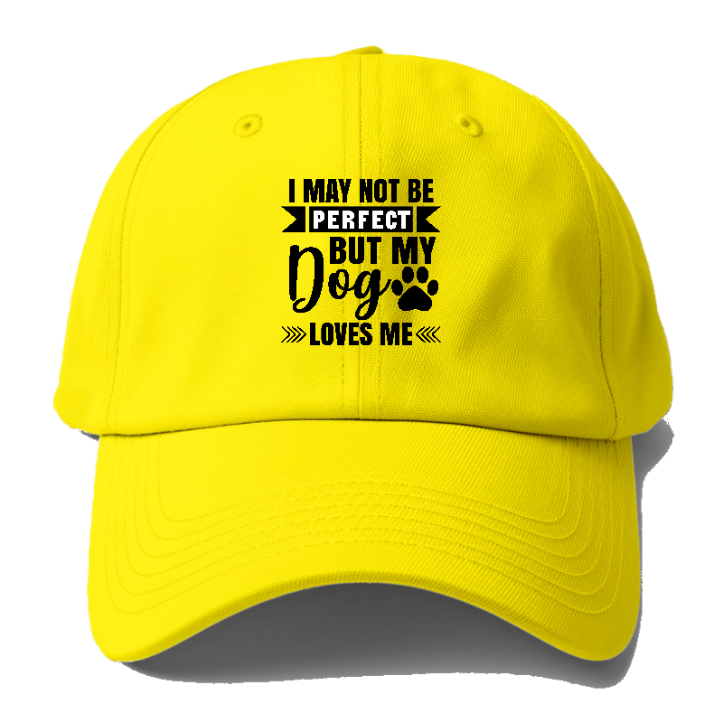 I may not be perfect but my dog loves me Hat