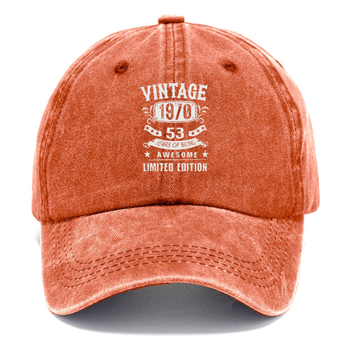 Vintage 1970 53 Years Of Being Awesome Limited Edition Classic Cap