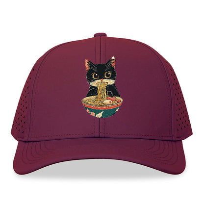 Cat Eating Noodles Hat