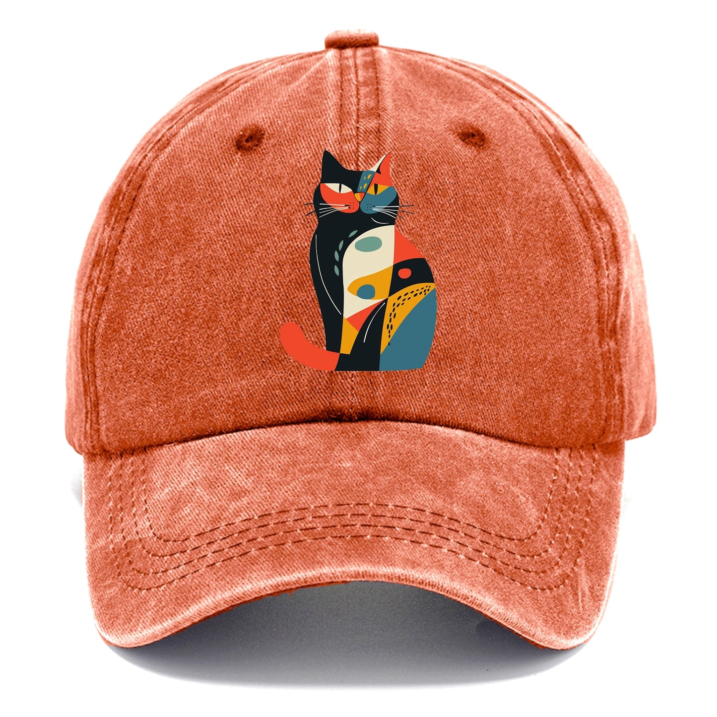 Abstract Elegance Colorful Cat Hat