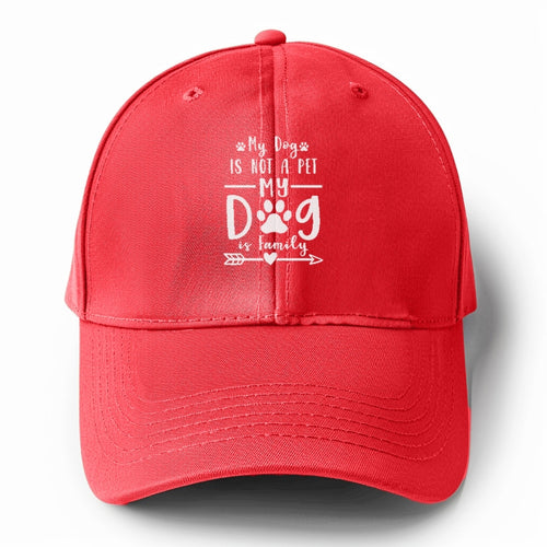 My Dog Is Not A Pet My Dog Is Family Solid Color Baseball Cap
