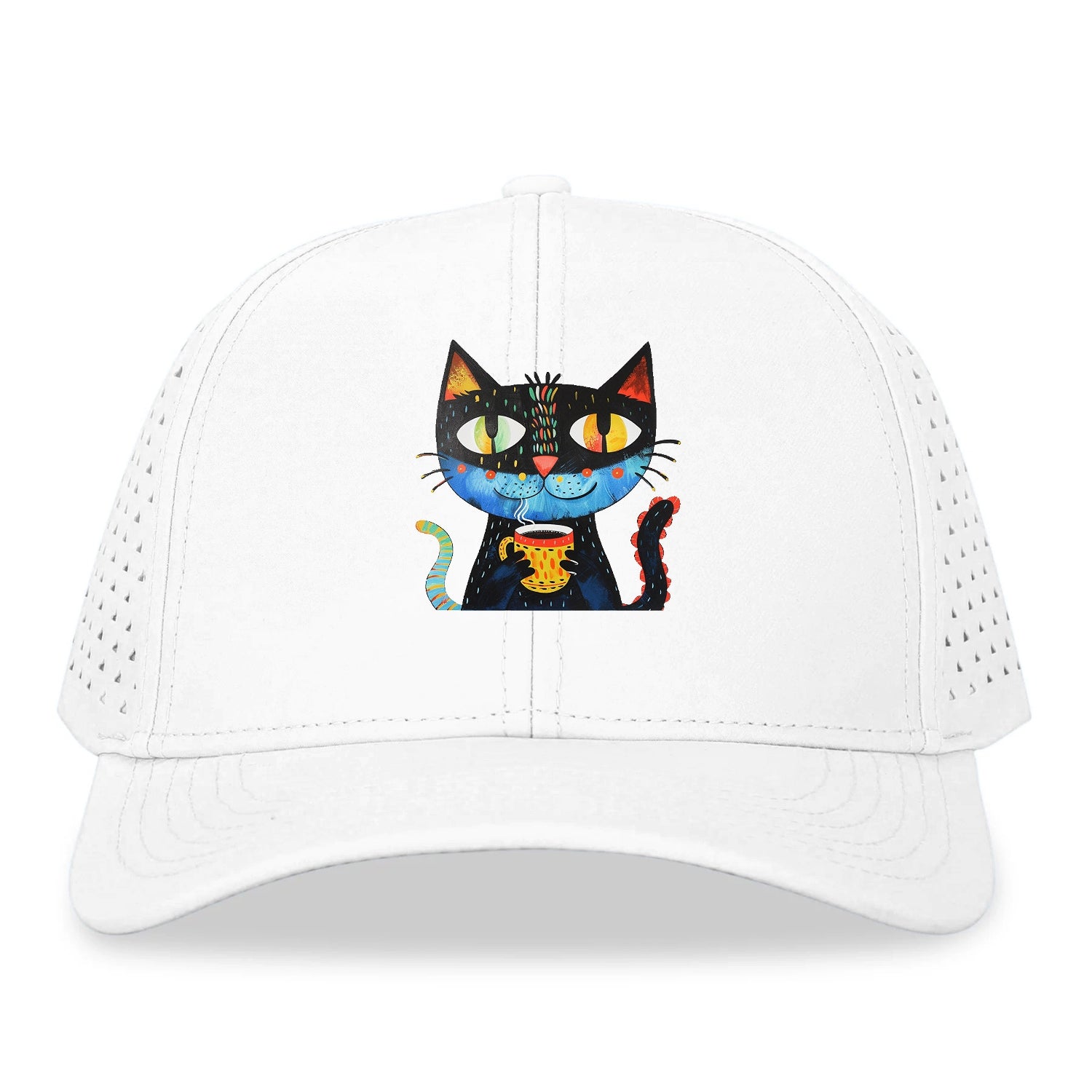 Coffee Cat Vibrant Mornings Hat