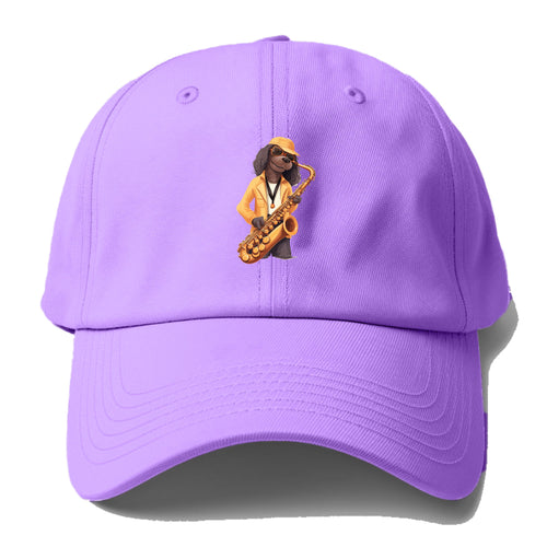 Saxophone Dog Baseball Cap For Big Heads