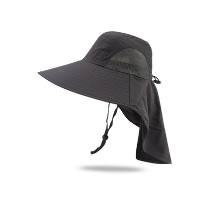 Outdoor Fishing Hat - Sun Protection, Face and Neck Shield, Breathable Wide Brim, Perfect for Hiking