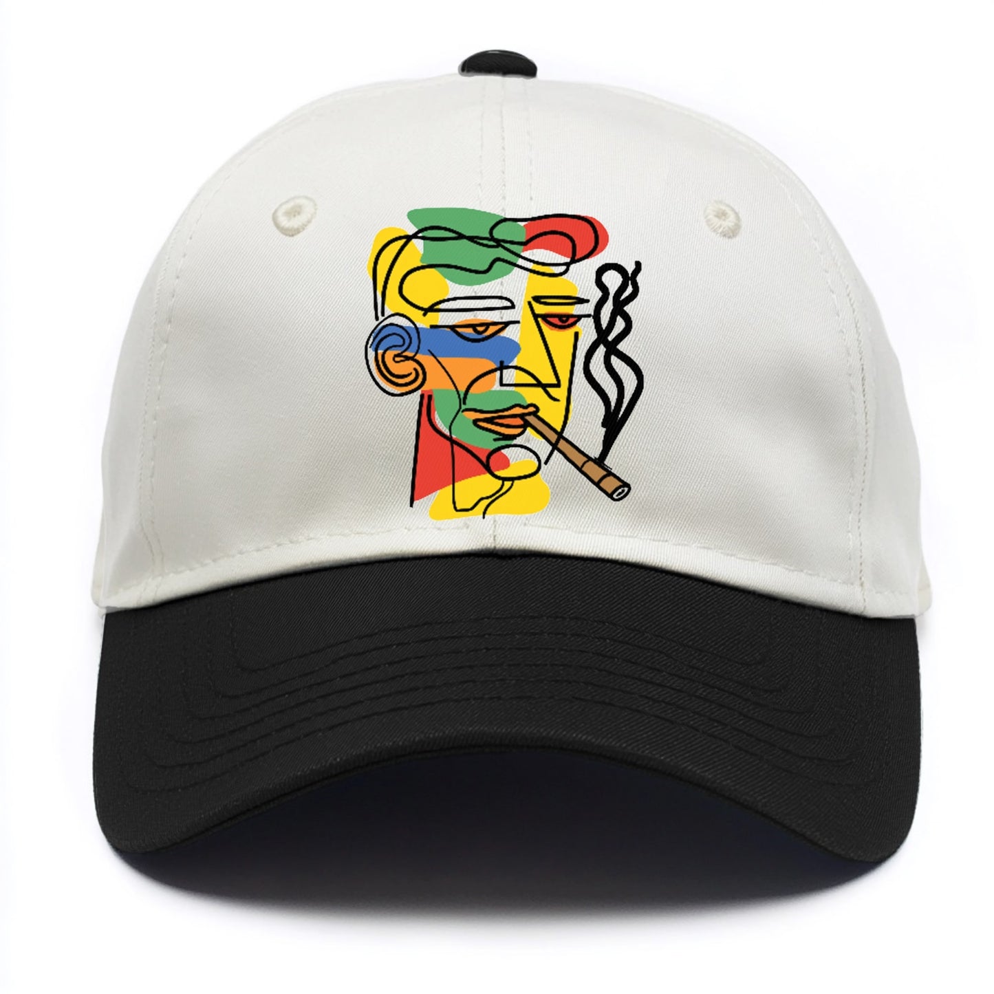 Smoky Vibes Abstract Line Art Hat