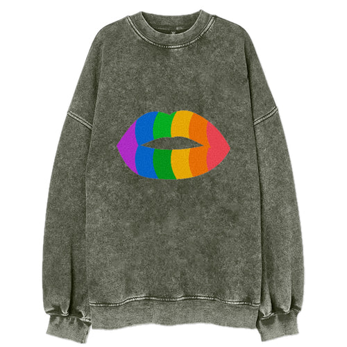 Rainbow Kiss Vintage Sweatshirt