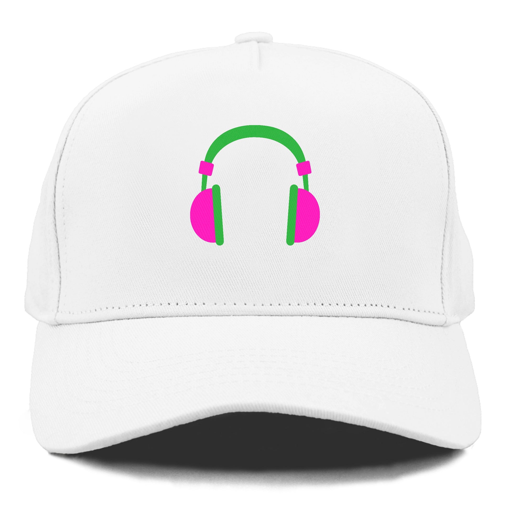 Retro 80s Headphones Pink Hat