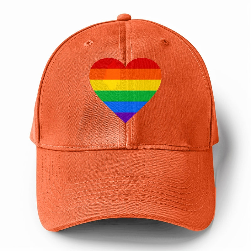 raindow heart Hat