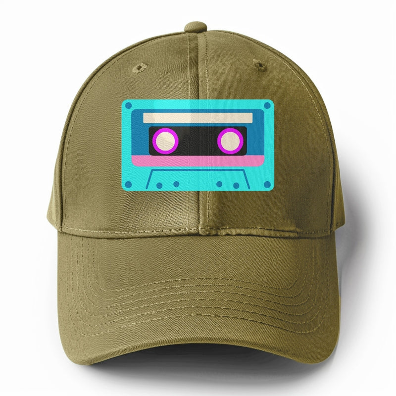 Retro 80s Cassette Blue Hat