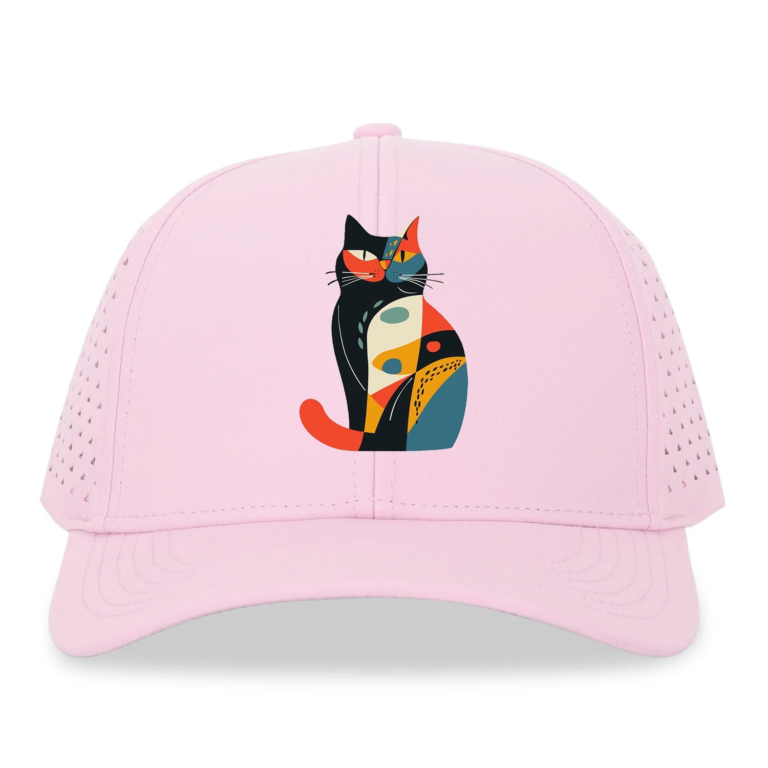 Abstract Elegance Colorful Cat Hat