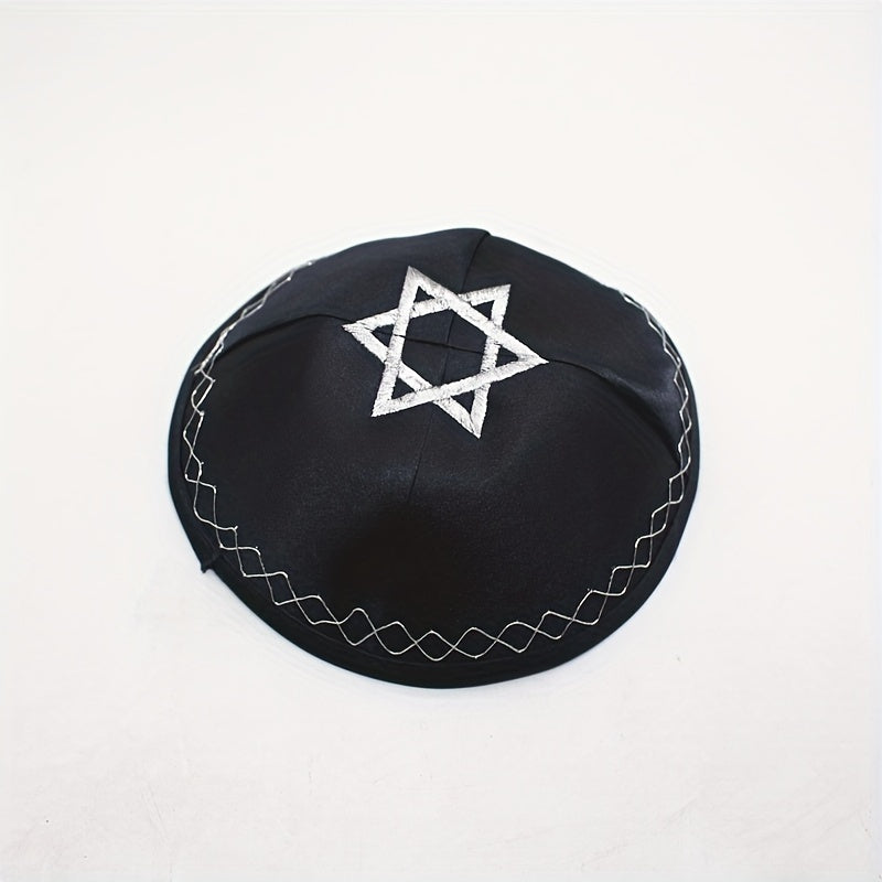 Star of David Embroidered Kippah Yarmulke - Jewish Hat - Hanukkah Gift