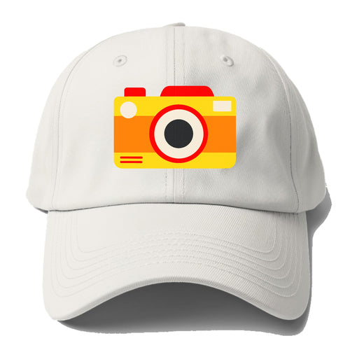 Retro 80s Camera Yellow Baseball Cap For Big Heads