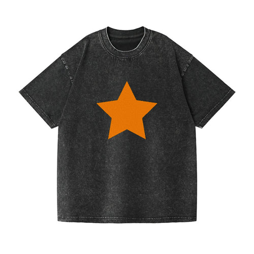 Retro 80s Star Orange Vintage T-shirt