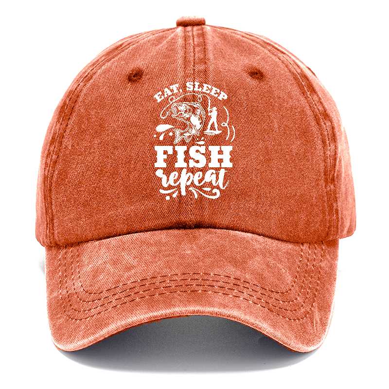 Eat sleep fish repeat Hat