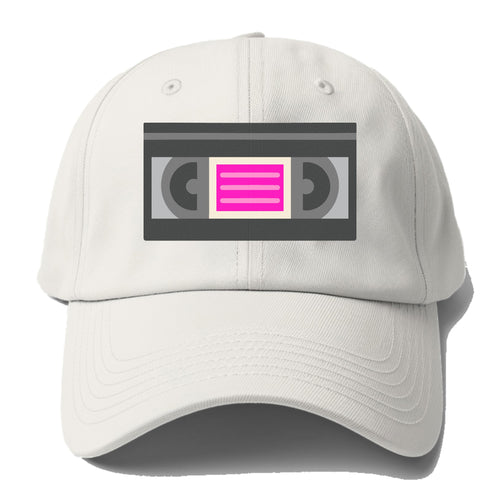 Retro 80s Vhs Tape Pink Baseball Cap For Big Heads