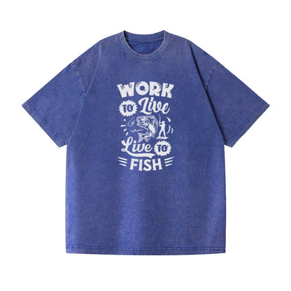 work to live Live to fish Hat