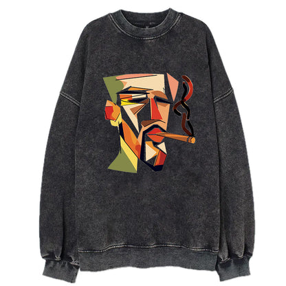 Cigar Cool Abstract Expression Vintage Sweatshirt