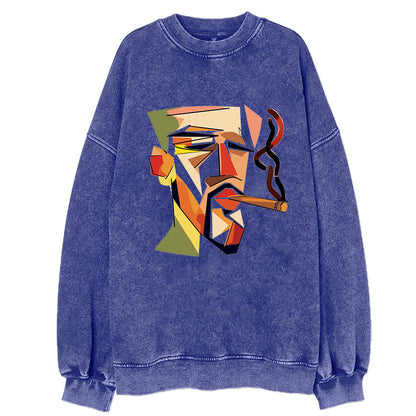 Cigar Cool Abstract Expression Vintage Sweatshirt