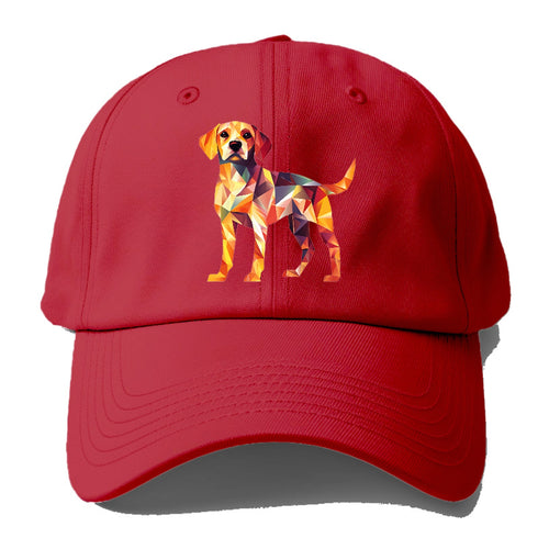 Geometric Dog Standing Baseball Cap