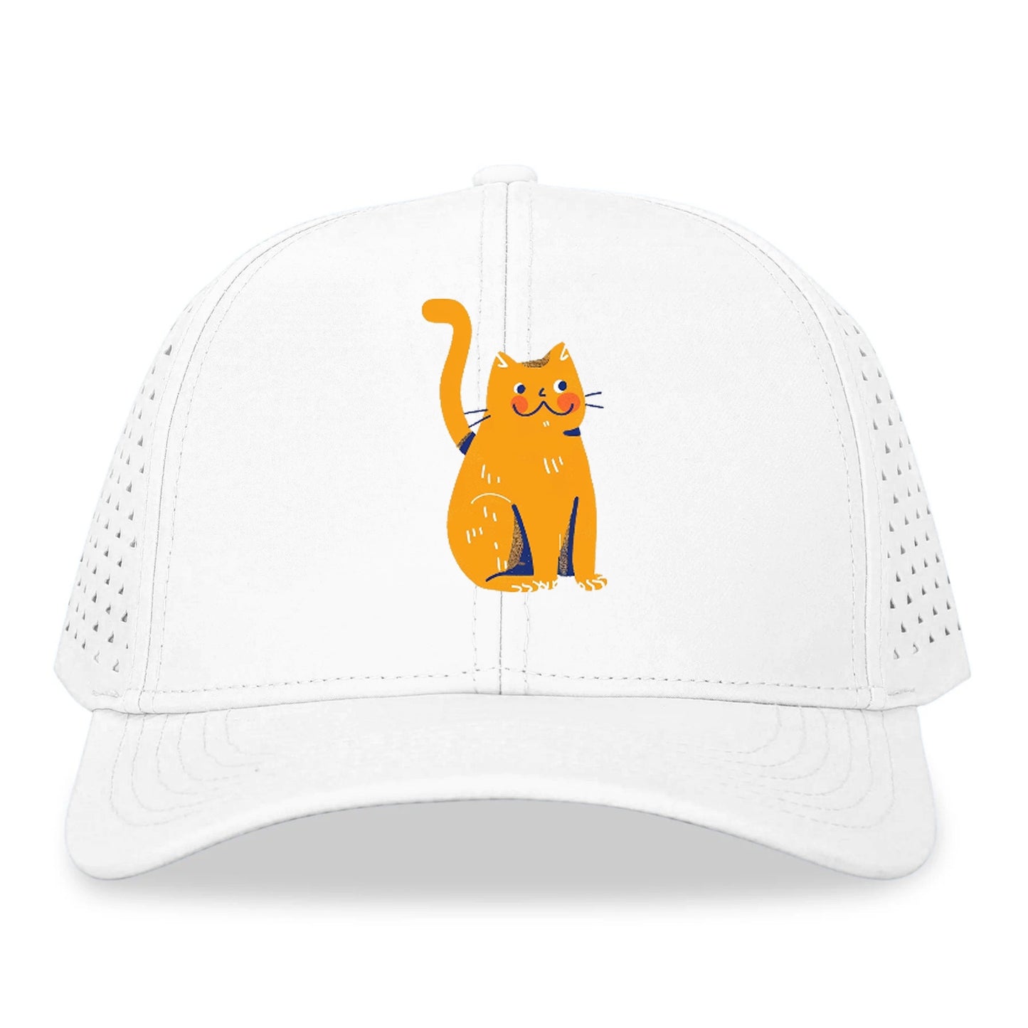 Smiling Orange Kitty with Chubby Cheeks Hat