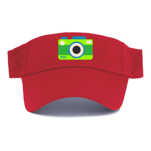 Retro 80s Camera Green Visor