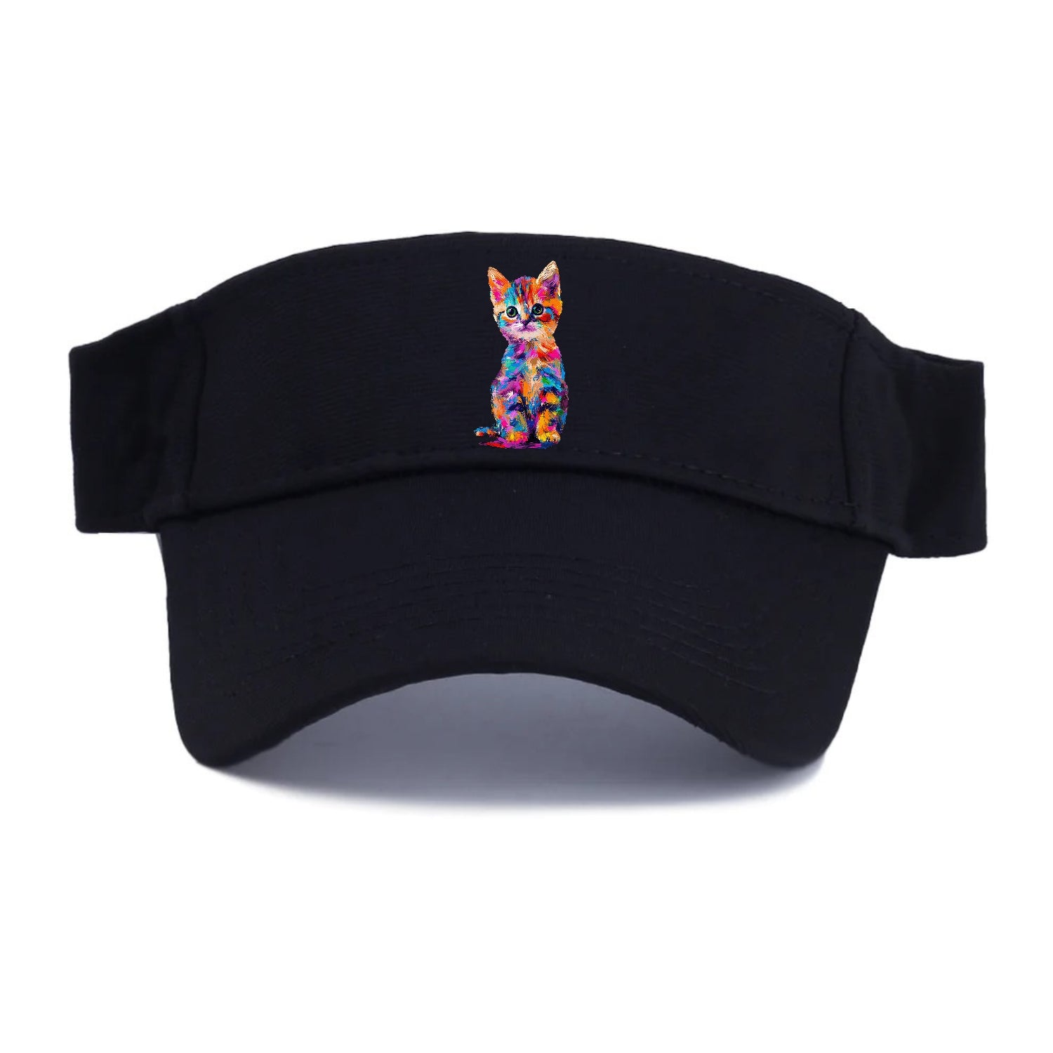 Rainbow Kitten Brushstroke Beauty Hat