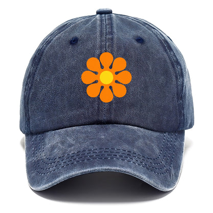 Retro 80s Flower Orange Hat