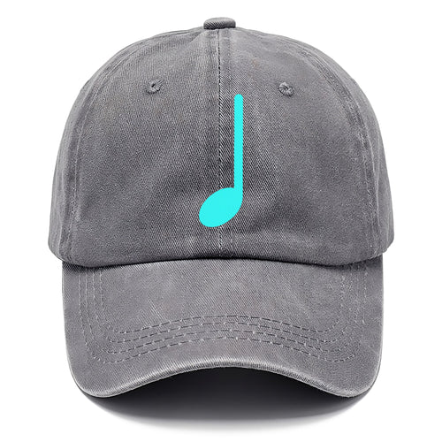 Retro 80s Music Note Blue Classic Cap