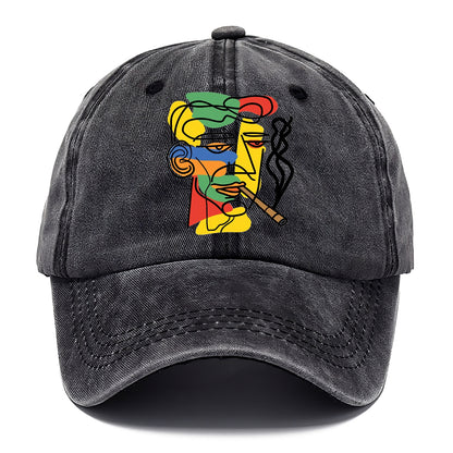 Smoky Vibes Abstract Line Art Hat