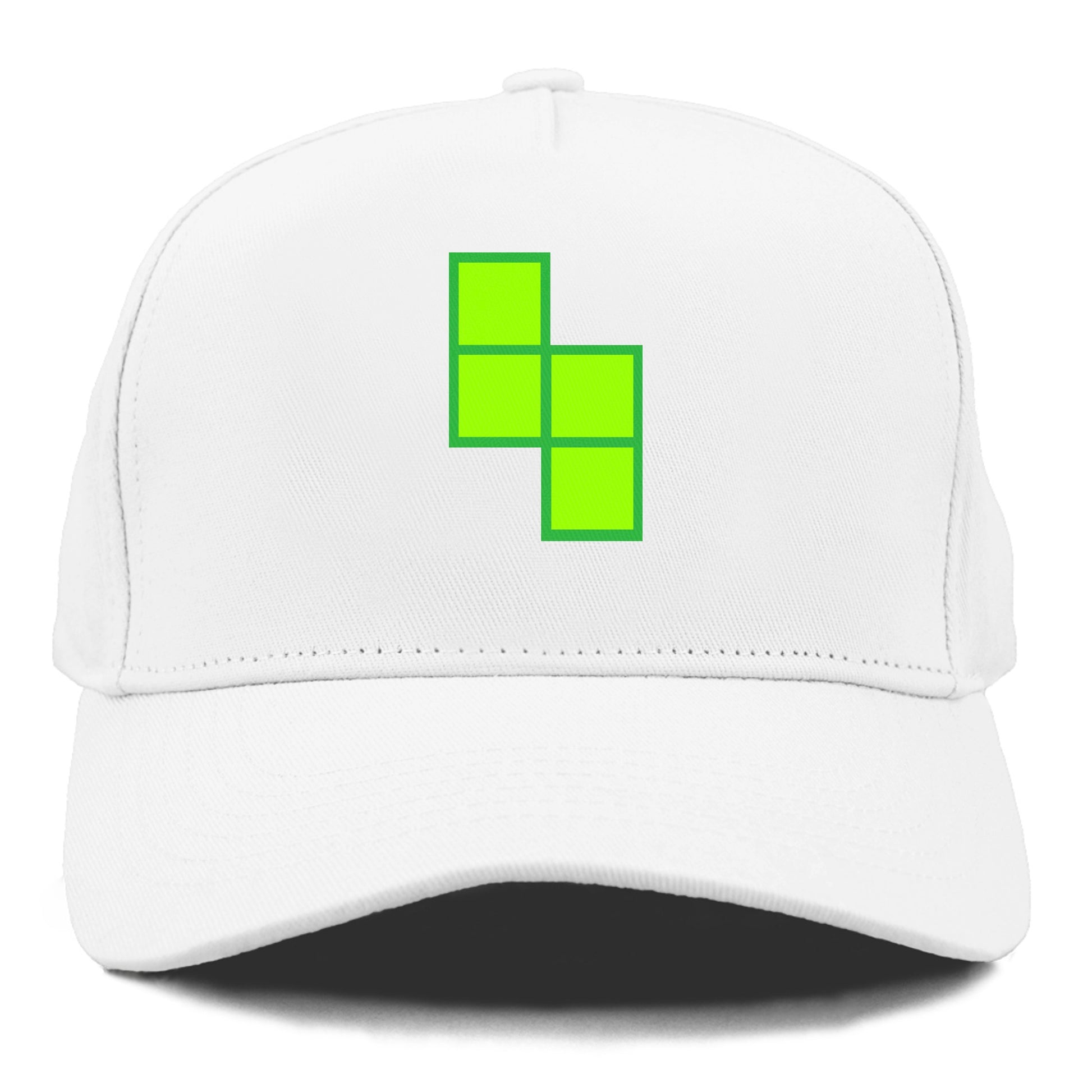 Retro 80s Tetris Blocks Green Hat