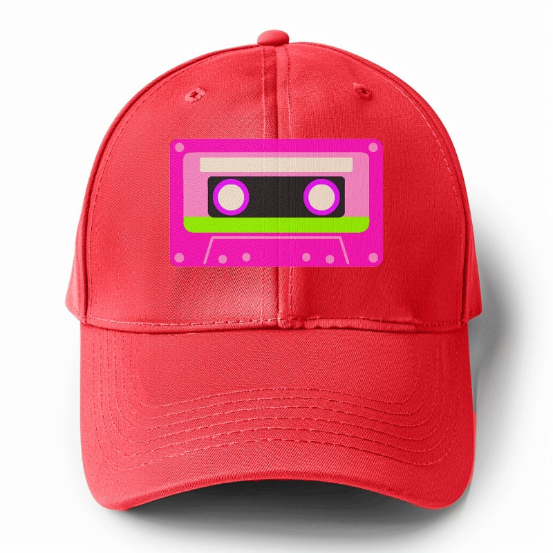 Retro 80s Cassette Pink Hat