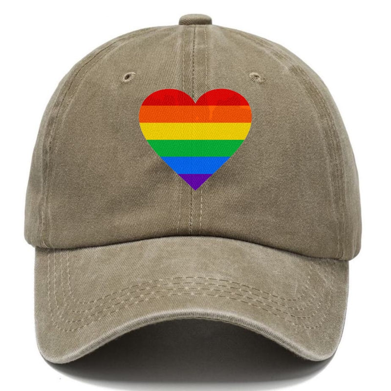 raindow heart Hat