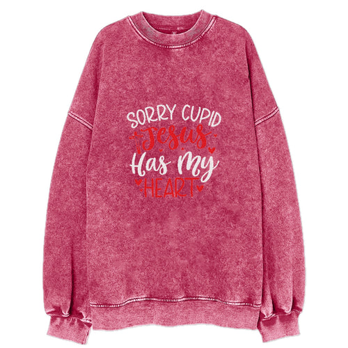 Sorry Cupid Jesus Has My Heart Vintage Sweatshirt