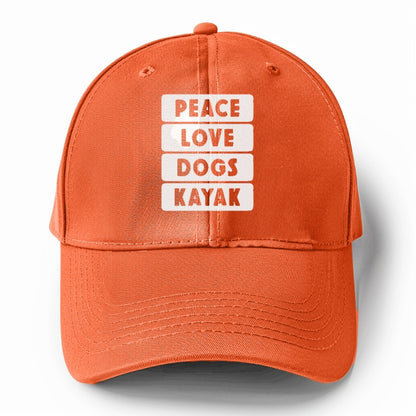 peace love dogs kayak classic Hat