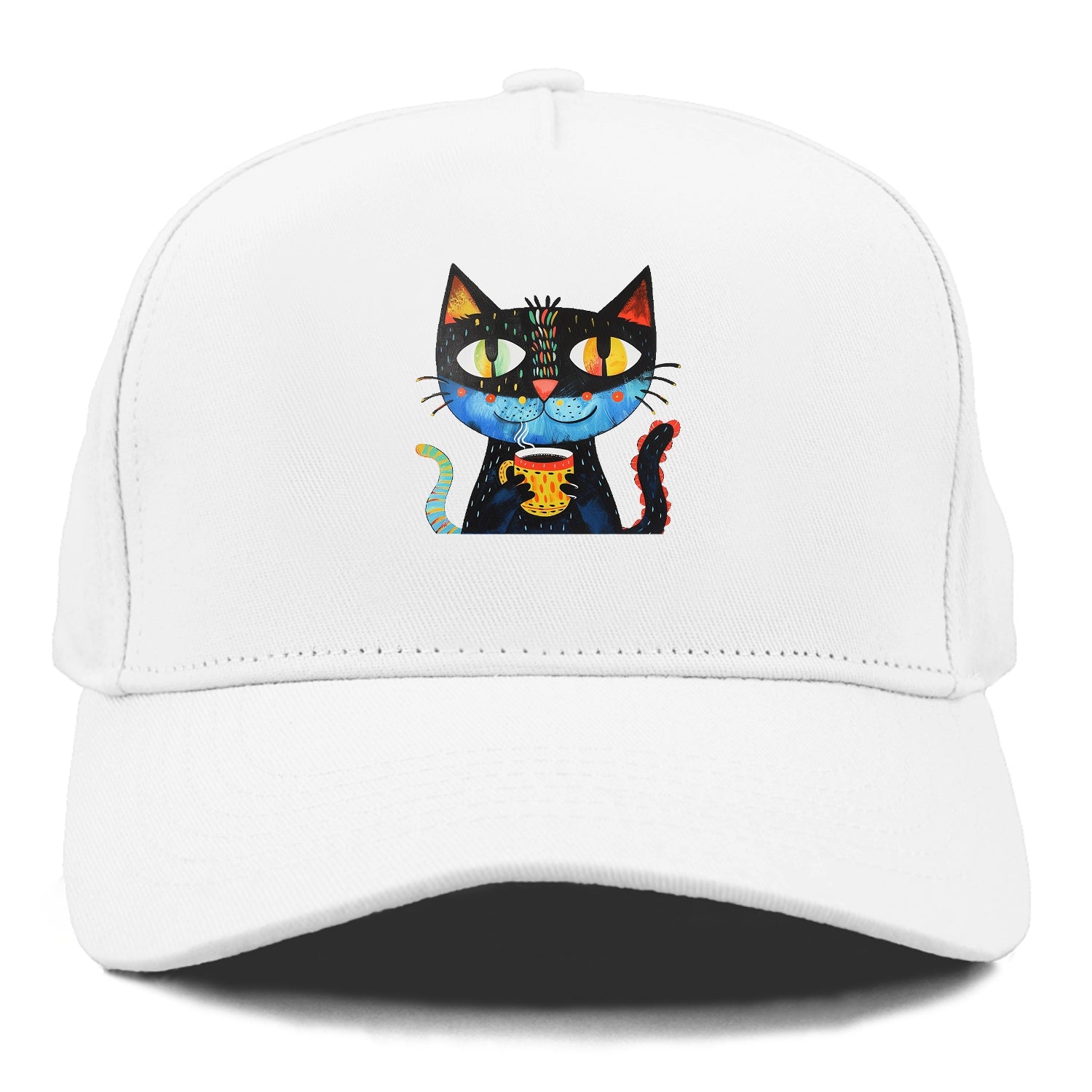 Coffee Cat Vibrant Mornings Hat