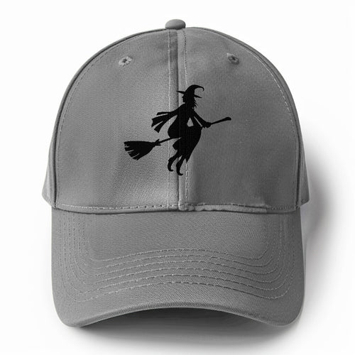 202308151409 Witch On Broom 2 Solid Color Baseball Cap