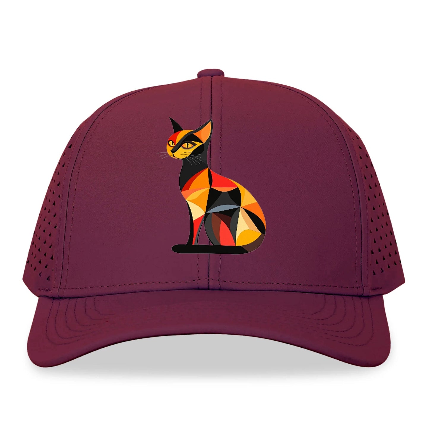 Geometric Cat in Thought Hat