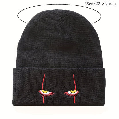 Pandaize Gorro de Punto a Prueba de Viento con protección para los oídos a la Moda con Aterradores Ojos de Payaso para Hombres y Mujeres Sombrero de Cubo