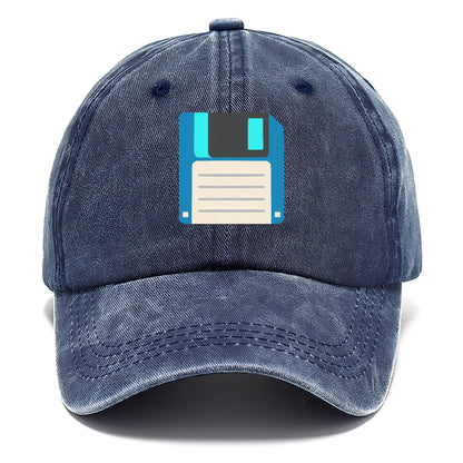 Retro 80s Floppy Disk Blue Hat