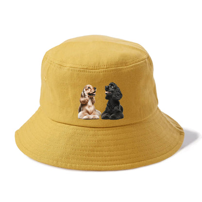 golden and black cocker spaniels Hat