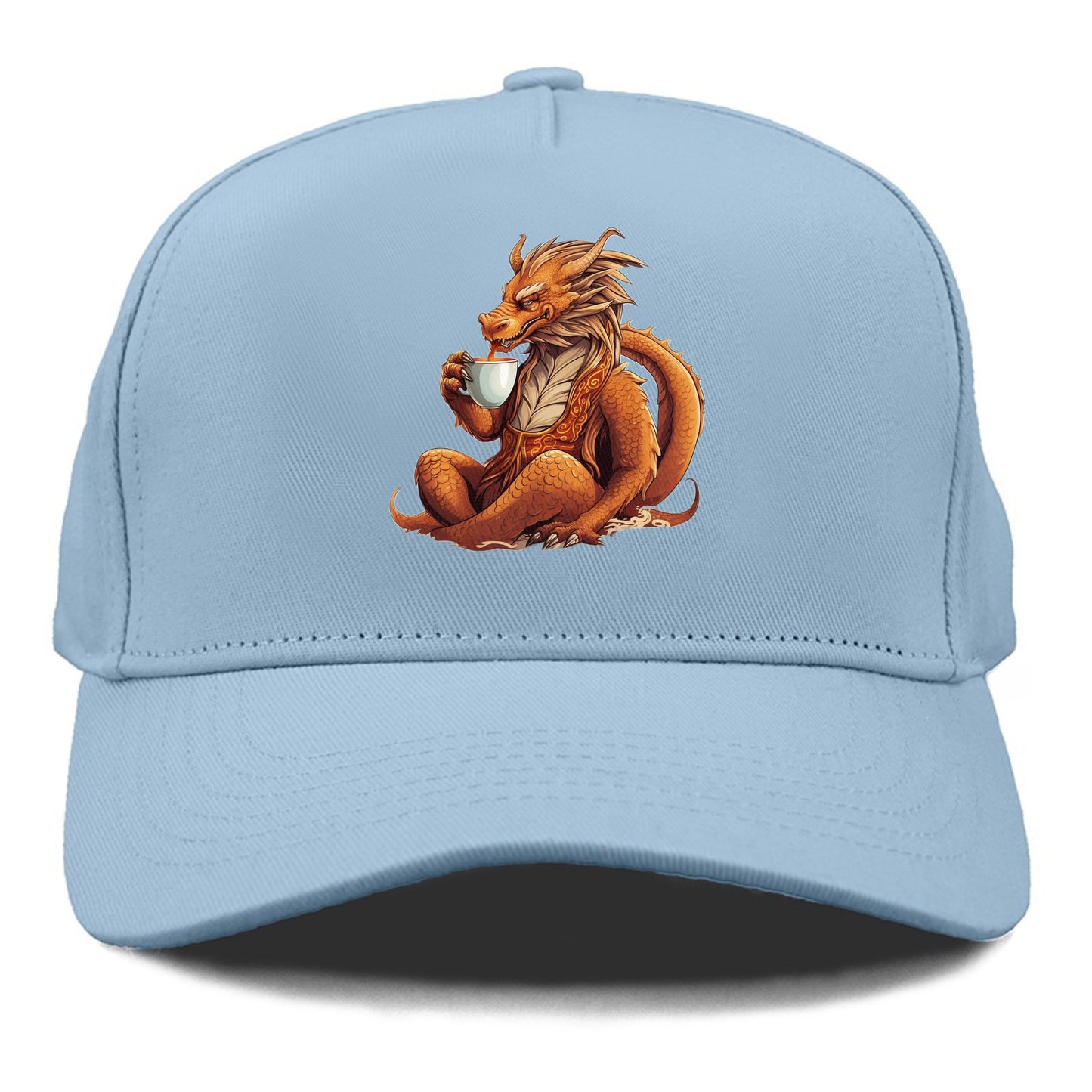 dragon drinking coffee Hat