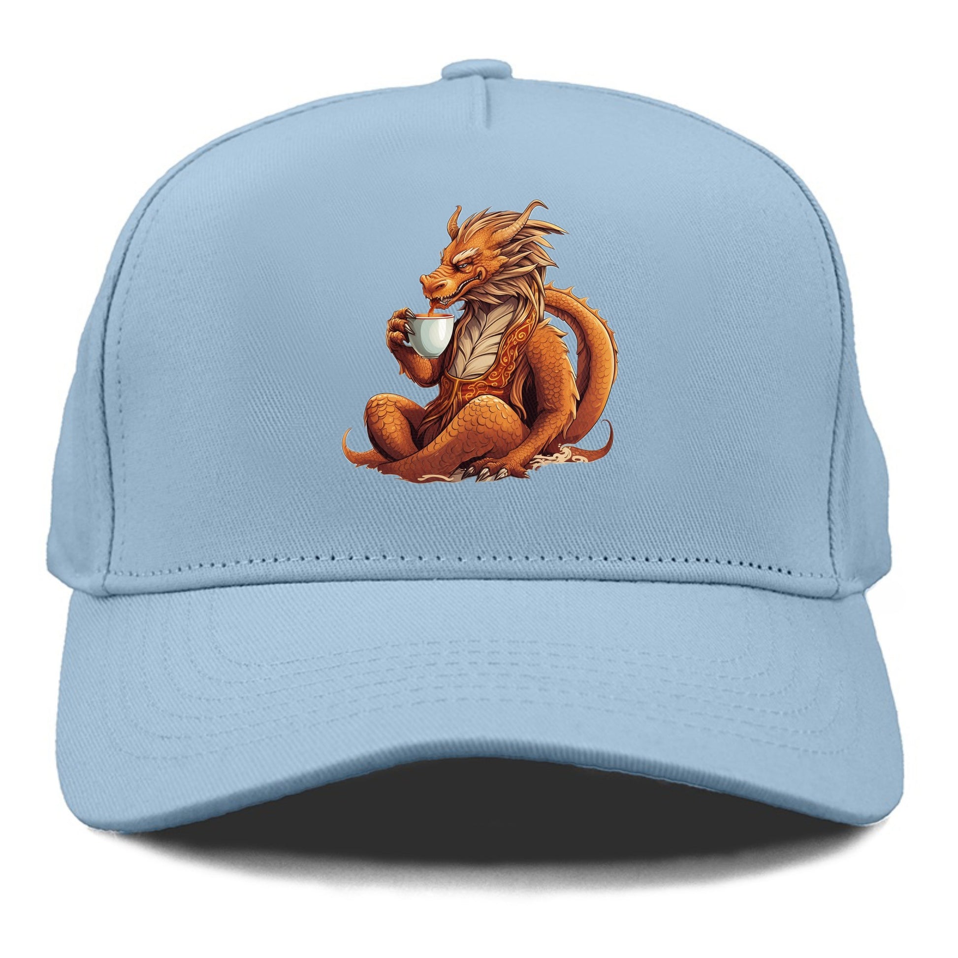 dragon drinking coffee Hat