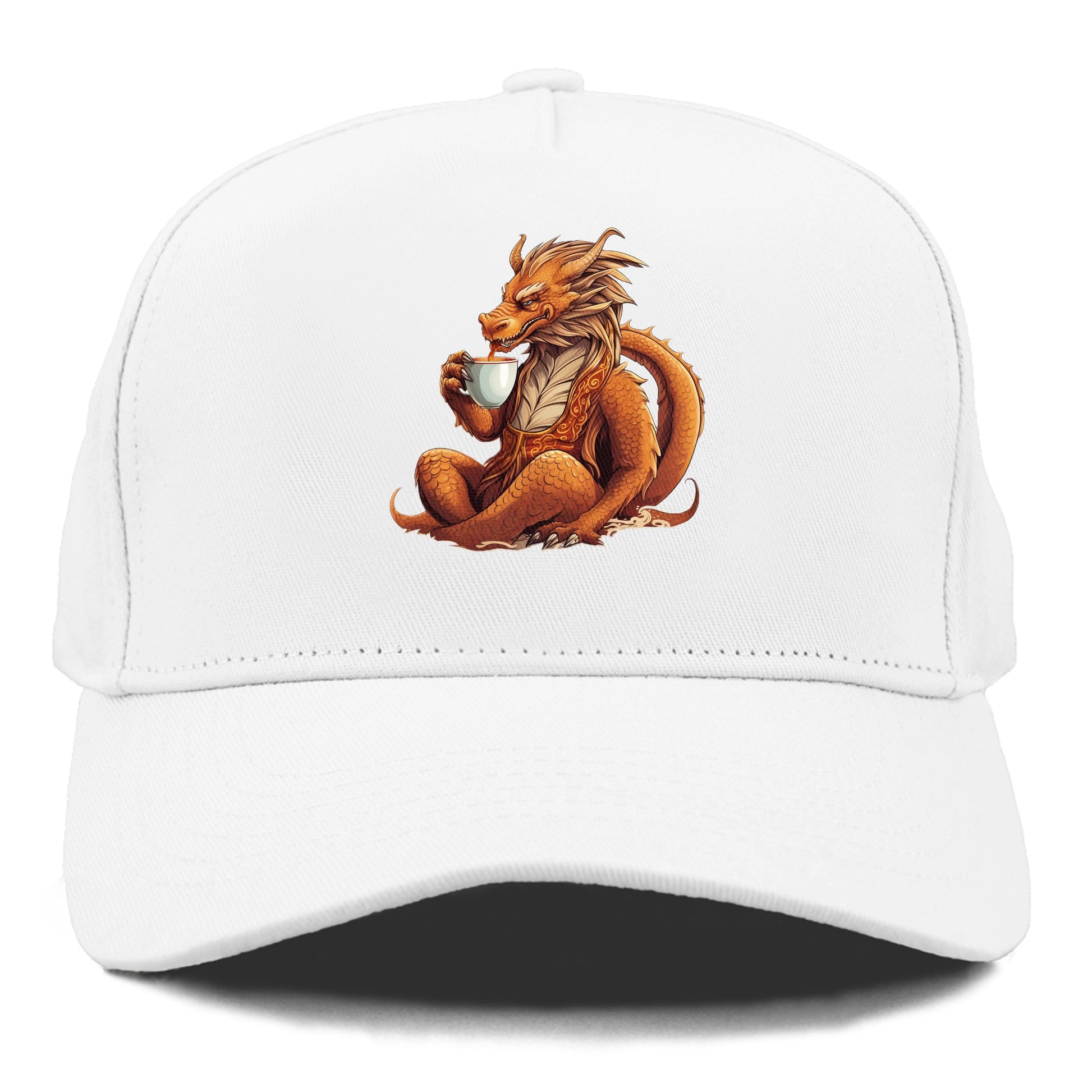 dragon drinking coffee Hat